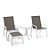 Conjunto de 2 Cadeiras Riviera Alumínio Branco Tela Fendi - Imagem 1