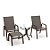 Conjunto de 2 Cadeiras Riviera Alumínio Marrom Tela Fendi - Imagem 1