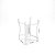 Conjunto de 4 Cadeiras S/ Vidro Alumínio Branco Tela Mocca - Imagem 2
