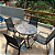 Kit 4 Cadeira Riviera Piscina Alumínio Preto Tela Preto - Imagem 3