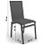 Kit 6 Cadeira Jantar Gourmet Alumínio Preto Tela Mocca - Imagem 2