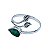 Anel ajustável de Prata 925 com Esmeralda Feito à Mão - E001 - Imagem 1