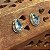 Brinco indiano Prata 925 e Topázio Azul Gota Lapidada - Imagem 3
