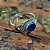 Anel de Prata 925 Pedra Safira Azul lapidado - Indiano - S004 - Imagem 2