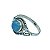 Anel de Prata 925 Calcedônia Azul - lançamento C005 - Imagem 1