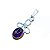Pingente Charms Prata 925 Pedra natural Ametista - Bali - Imagem 2