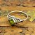 Anel Boho Prata 925 Indiano quadrado - Peridoto - Imagem 1