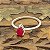 Anel Feminino Prata 925 com Rubi Indiano - Imagem 1