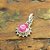 Pingente Prata 925 Rubi Natural Sol Boho - Imagem 1