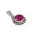Pingente prata 925 com pedra Rubi Indiano Sol - P02 - Imagem 3