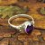 Anel Prata 925 com Ametista Estilo Boho - A001 - Imagem 1