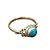 Anel Prata 925 Boho Pedra Turquesa T006 - Imagem 3