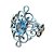 Anel Prata Bali 925 com pedra Topázio Azul - T006 - Imagem 3