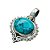 Pingente Indiano Prata 925 Pedra Turquesa - Boho - Imagem 3