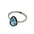 Anel de Prata 925 Gota com pedra Topázio azul - T007 - Imagem 3