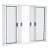 JANELA VENEZIANA 6 FOLHAS COM GRADE ALUMÍNIO BRANCO LINHA MODULAR - Imagem 1