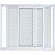 JANELA VENEZIANA 3 FOLHAS MÓVEIS ALUMINIO BRANCO LINHA PREMIUM - Imagem 1