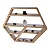 Estante nicho em madeira hexagonal para cristais - Imagem 1