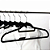 Cabide Adulto Veludo Slim 42 cm c/ Gravateiro - Kit c/ 20 - Imagem 3