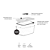 Pote de Vidro Hermético Fresh Lock Branco - 725ml - Imagem 3
