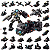 Blocos de montar 8 em 1 Estação de Polícia SWAT Puzzle Brinquedo Educativo 585 peças - Imagem 7
