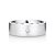ALIANÇA FLAT COM DIAMANTE E OURO BRANCO 18K - Imagem 2