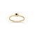 ANEL AFETO MINI COM BRILHANTE NEGRO EM OURO 18K - Imagem 1