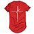 Camiseta Fé Longline Oversized Vermelha - Imagem 1