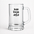 Caneco de Vidro Chopp Liso Personalizado 480ml com Logo | Brinde para Bar e Churrasco - Imagem 1