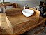 Bancada Para Banheiro - Em Madeira De Demolição - Peroba Rosa - Imagem 3