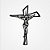 Aplique mdf - Crucifixo Estilizado - Imagem 2