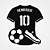 Aplique mdf - Camisa de Futebol - Nome e Número Personalizado - Imagem 2