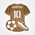 Aplique mdf - Camisa de Futebol - Nome e Número Personalizado - Imagem 4