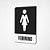 Placa Sinalização Indicativa Banheiro Feminino Vertical Preto e Branco - Imagem 1