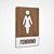 Placa Sinalização Indicativa Banheiro Feminino Vertical - Imagem 2