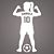 Aplique mdf - Jogadora de Futebol - Nome e Número Personalizado - Imagem 3