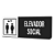 Placa de Sinalização Indicativa - Elevador Social - Imagem 2