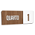 Placa Sinalização Indicativa Quarto Numerado - Imagem 1