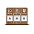 Placa Mesa - 3 QR-Codes - Imagem 1