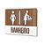 Placa Sinalização Indicativa Banheiro Feminino e Fraldário Horizontal - Imagem 1