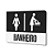 Placa Sinalização Indicativa Banheiro Feminino e Fraldário Horizontal - Imagem 2