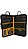 BAG PARA BAQUETAS - COURO LUXO - PRETO COM AMARELO. - Imagem 2
