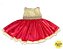 Vestido Infantil de Daminha Vermelho com Dourado - Imagem 1