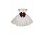 Vestido de Daminha Branco e Marsala com Tule Francês - Infantil - Imagem 4