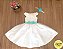 Vestido Social off-white com Azul - Infantil - Imagem 1