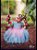 Vestido para Daminha Rosa com Verde Agua- Infantil - Imagem 1