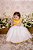 Vestido Luxo Amarelo e Branco - Infantil - Imagem 1