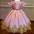 Vestido de Luxo Rosa com Dourado - Infantil - Imagem 1