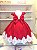 Vestido de Luxo Vermelho Com Branco-Infantil - Imagem 2