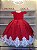 Vestido de festa vermelho luxo - vestido infantil - Imagem 1